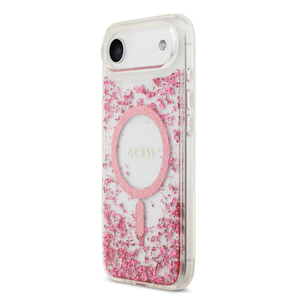 iPhone 17 Air Kılıf Guess Orjinal Lisanslı M-safe Şarj Özellikli Transparan Resin Bottom Kapak