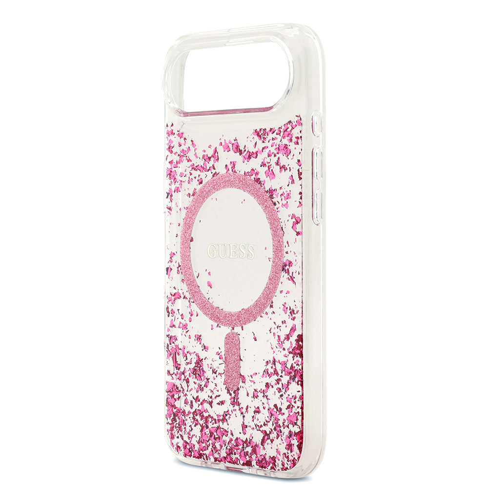 iPhone 17 Air Kılıf Guess Orjinal Lisanslı M-safe Şarj Özellikli Transparan Resin Bottom Kapak