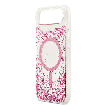 iPhone 17 Air Kılıf Guess Orjinal Lisanslı M-safe Şarj Özellikli Transparan Resin Bottom Kapak