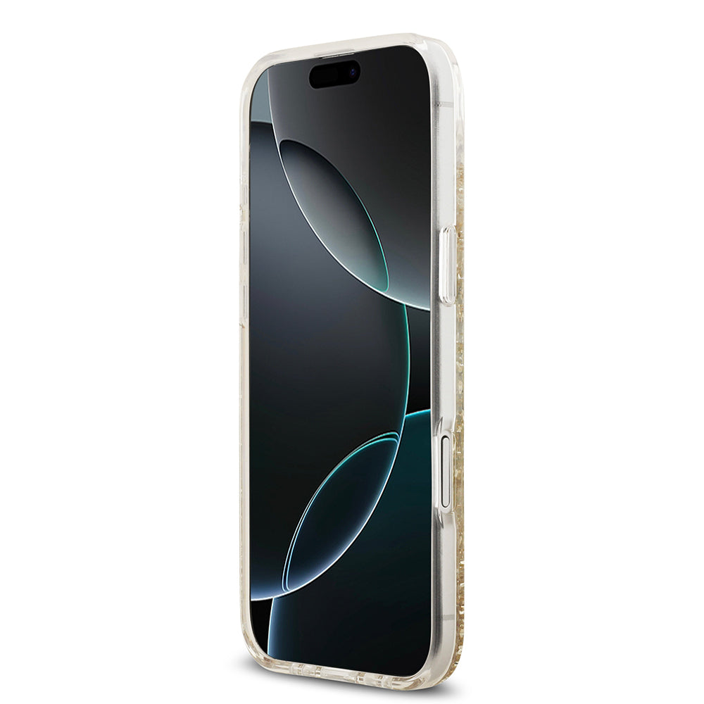 iPhone 17 Air Kılıf Guess Orjinal Lisanslı M-safe Şarj Özellikli Transparan Resin Bottom Kapak