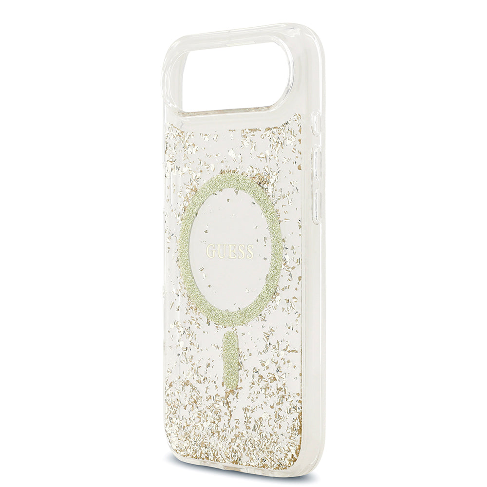 iPhone 17 Air Kılıf Guess Orjinal Lisanslı M-safe Şarj Özellikli Transparan Resin Bottom Kapak