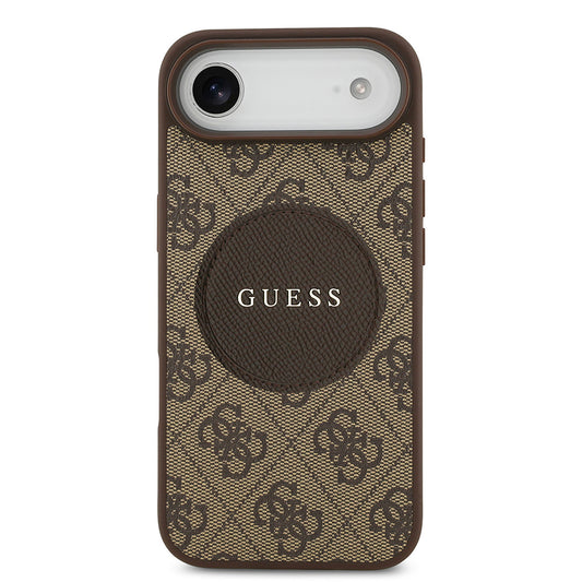 iPhone 17 Air Kılıf Guess Orjinal Lisanslı M-safe Şarj Özellikli Yazı Logolu Circle Classic Kapak