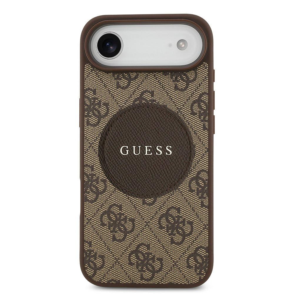 iPhone 17 Air Kılıf Guess Orjinal Lisanslı M-safe Şarj Özellikli Yazı Logolu Circle Classic Kapak