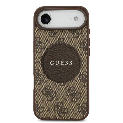 iPhone 17 Air Kılıf Guess Orjinal Lisanslı M-safe Şarj Özellikli Yazı Logolu Circle Classic Kapak