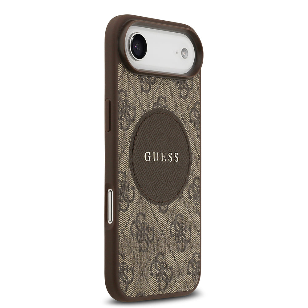 iPhone 17 Air Kılıf Guess Orjinal Lisanslı M-safe Şarj Özellikli Yazı Logolu Circle Classic Kapak