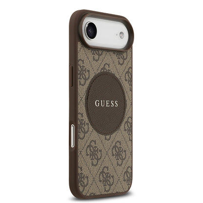 iPhone 17 Air Kılıf Guess Orjinal Lisanslı M-safe Şarj Özellikli Yazı Logolu Circle Classic Kapak
