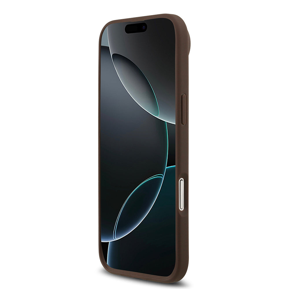 iPhone 17 Air Kılıf Guess Orjinal Lisanslı M-safe Şarj Özellikli Yazı Logolu Circle Classic Kapak