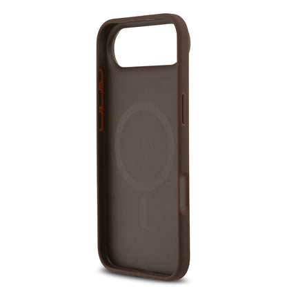 iPhone 17 Air Kılıf Guess Orjinal Lisanslı M-safe Şarj Özellikli Yazı Logolu Circle Classic Kapak