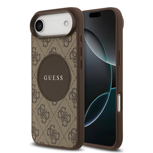 iPhone 17 Air Kılıf Guess Orjinal Lisanslı M-safe Şarj Özellikli Yazı Logolu Circle Classic Kapak