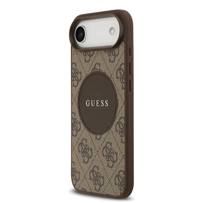 iPhone 17 Air Kılıf Guess Orjinal Lisanslı M-safe Şarj Özellikli Yazı Logolu Circle Classic Kapak
