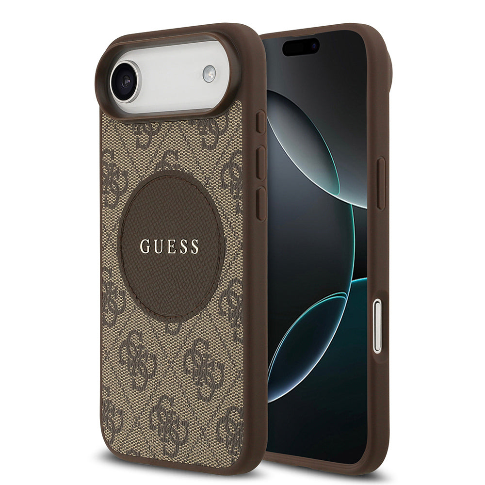 iPhone 17 Air Kılıf Guess Orjinal Lisanslı M-safe Şarj Özellikli Yazı Logolu Circle Classic Kapak