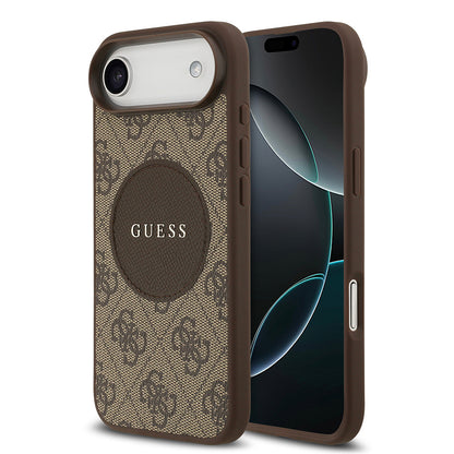 iPhone 17 Air Kılıf Guess Orjinal Lisanslı M-safe Şarj Özellikli Yazı Logolu Circle Classic Kapak