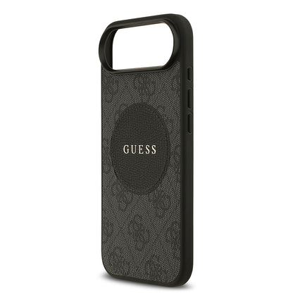 iPhone 17 Air Kılıf Guess Orjinal Lisanslı M-safe Şarj Özellikli Yazı Logolu Circle Classic Kapak