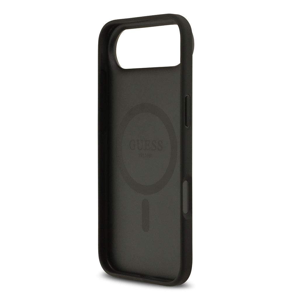 iPhone 17 Air Kılıf Guess Orjinal Lisanslı M-safe Şarj Özellikli Yazı Logolu Circle Classic Kapak