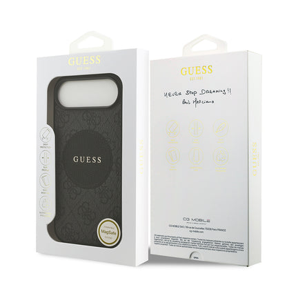 iPhone 17 Air Kılıf Guess Orjinal Lisanslı M-safe Şarj Özellikli Yazı Logolu Circle Classic Kapak