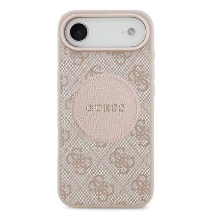 iPhone 17 Air Kılıf Guess Orjinal Lisanslı M-safe Şarj Özellikli Yazı Logolu Circle Classic Kapak