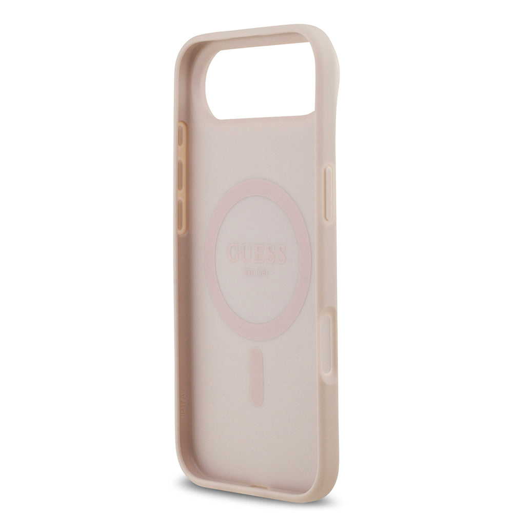 iPhone 17 Air Kılıf Guess Orjinal Lisanslı M-safe Şarj Özellikli Yazı Logolu Circle Classic Kapak