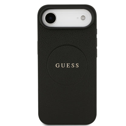 iPhone 17 Air Kılıf Guess Orjinal Lisanslı M-safe Şarj Özellikli Yazı Logolu PU Deri Kapak