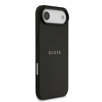 iPhone 17 Air Kılıf Guess Orjinal Lisanslı M-safe Şarj Özellikli Yazı Logolu PU Deri Kapak