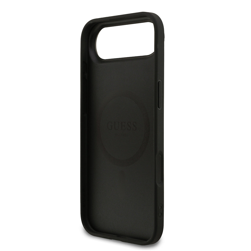 iPhone 17 Air Kılıf Guess Orjinal Lisanslı M-safe Şarj Özellikli Yazı Logolu PU Deri Kapak