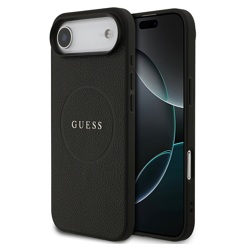 iPhone 17 Air Kılıf Guess Orjinal Lisanslı M-safe Şarj Özellikli Yazı Logolu PU Deri Kapak