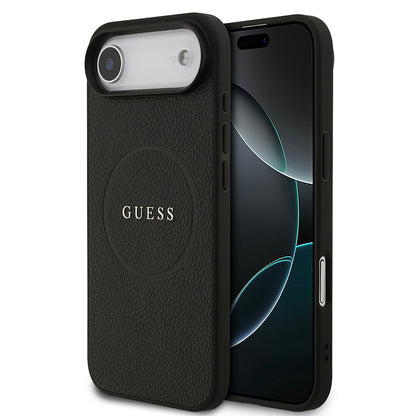 iPhone 17 Air Kılıf Guess Orjinal Lisanslı M-safe Şarj Özellikli Yazı Logolu PU Deri Kapak