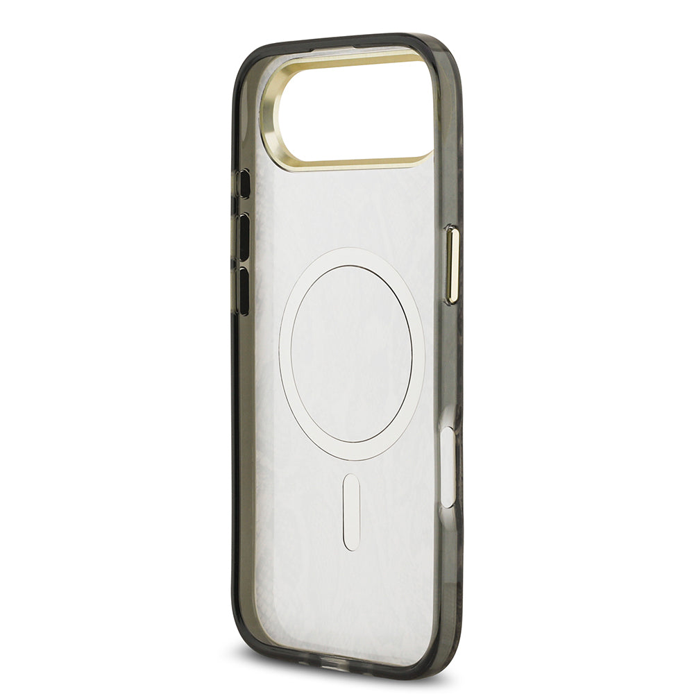 iPhone 17 Air Kılıf Guess Orjinal Lisanslı M-safe Şarj Özellikli Yazı Logolu Python Desenli Kapak