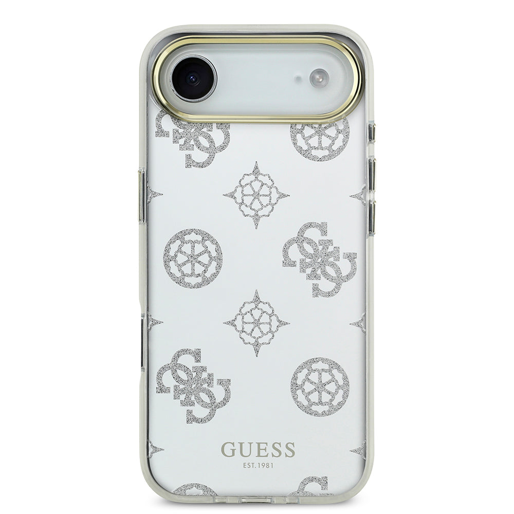 iPhone 17 Air Kılıf Guess Orjinal Lisanslı Metal Kamera Çerçeveli Simli Aynalı Kapak