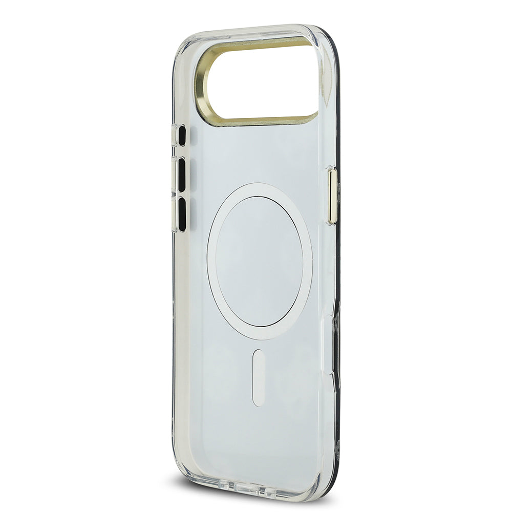iPhone 17 Air Kılıf Guess Orjinal Lisanslı Metal Kamera Çerçeveli Simli Aynalı Kapak