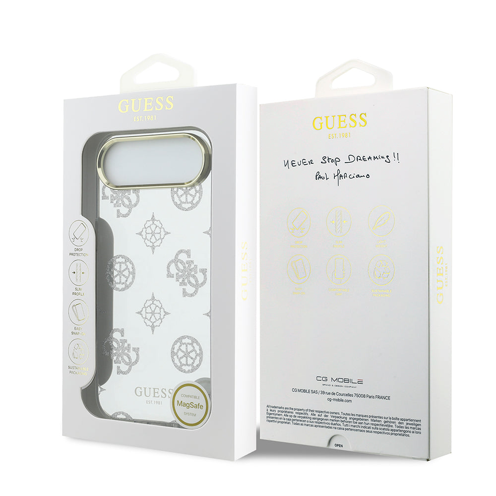 iPhone 17 Air Kılıf Guess Orjinal Lisanslı Metal Kamera Çerçeveli Simli Aynalı Kapak