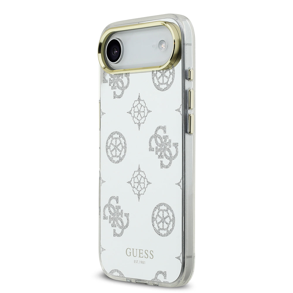 iPhone 17 Air Kılıf Guess Orjinal Lisanslı Metal Kamera Çerçeveli Simli Aynalı Kapak