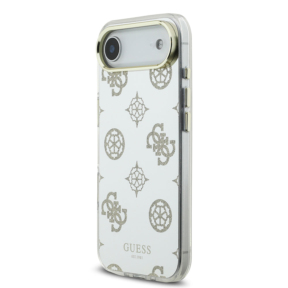 iPhone 17 Air Kılıf Guess Orjinal Lisanslı Metal Kamera Çerçeveli Simli Aynalı Kapak