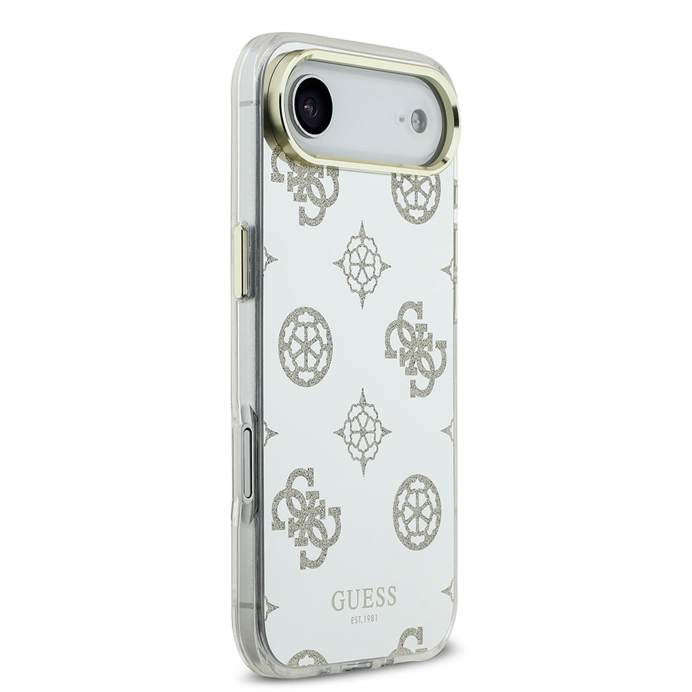 iPhone 17 Air Kılıf Guess Orjinal Lisanslı Metal Kamera Çerçeveli Simli Aynalı Kapak