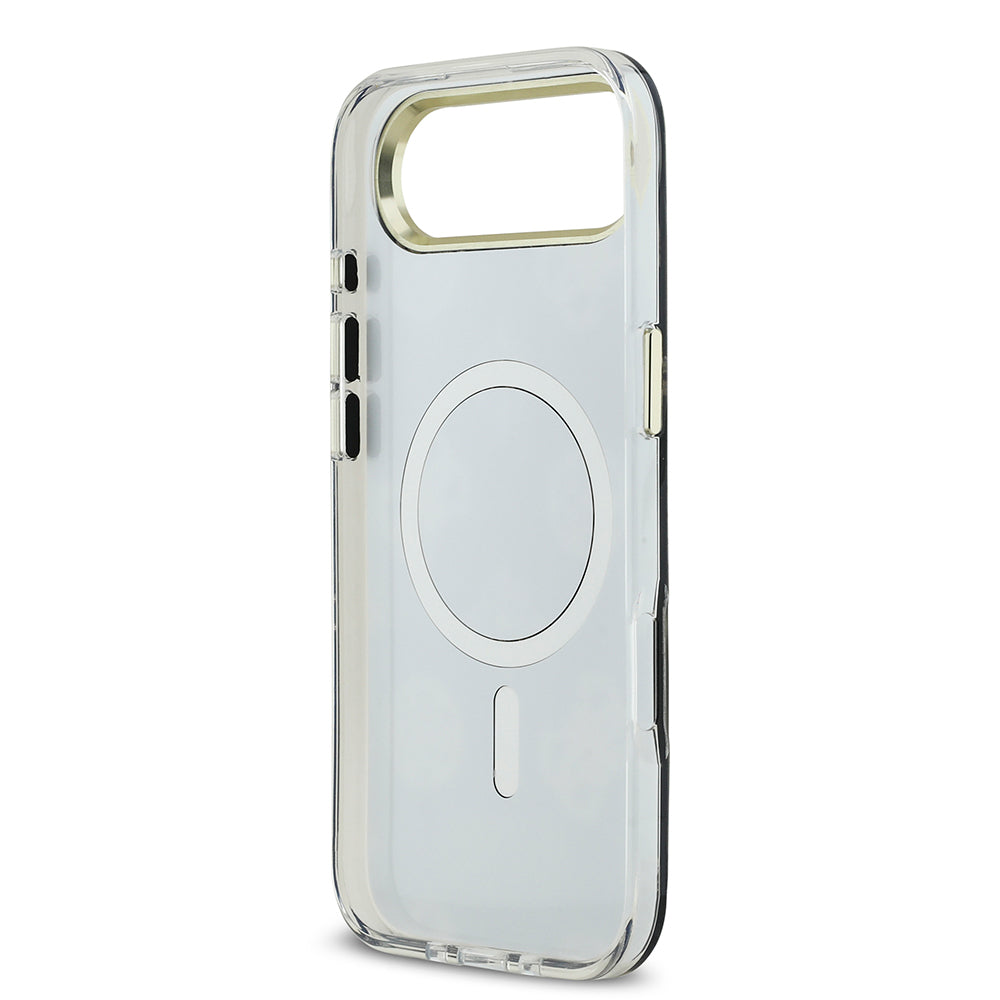 iPhone 17 Air Kılıf Guess Orjinal Lisanslı Metal Kamera Çerçeveli Simli Aynalı Kapak
