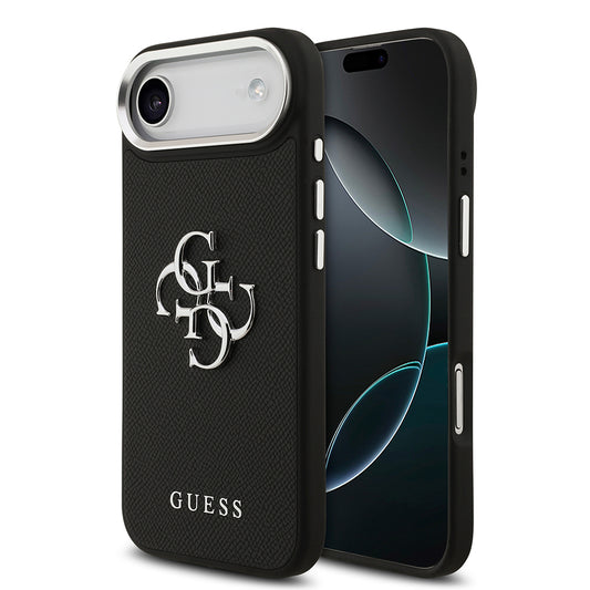 iPhone 17 Air Kılıf Guess Orjinal Lisanslı PU Deri 4G Büyük Metal Logo Dizaynlı Kapak