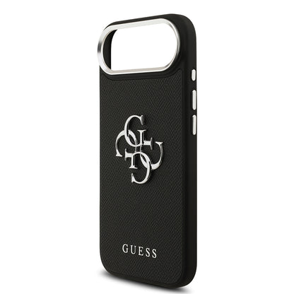 iPhone 17 Air Kılıf Guess Orjinal Lisanslı PU Deri 4G Büyük Metal Logo Dizaynlı Kapak