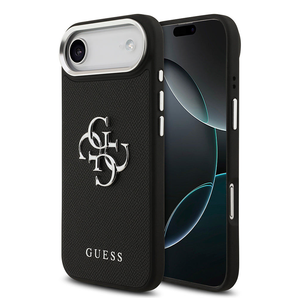 iPhone 17 Air Kılıf Guess Orjinal Lisanslı PU Deri 4G Büyük Metal Logo Dizaynlı Kapak