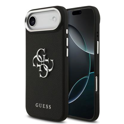 iPhone 17 Air Kılıf Guess Orjinal Lisanslı PU Deri 4G Büyük Metal Logo Dizaynlı Kapak