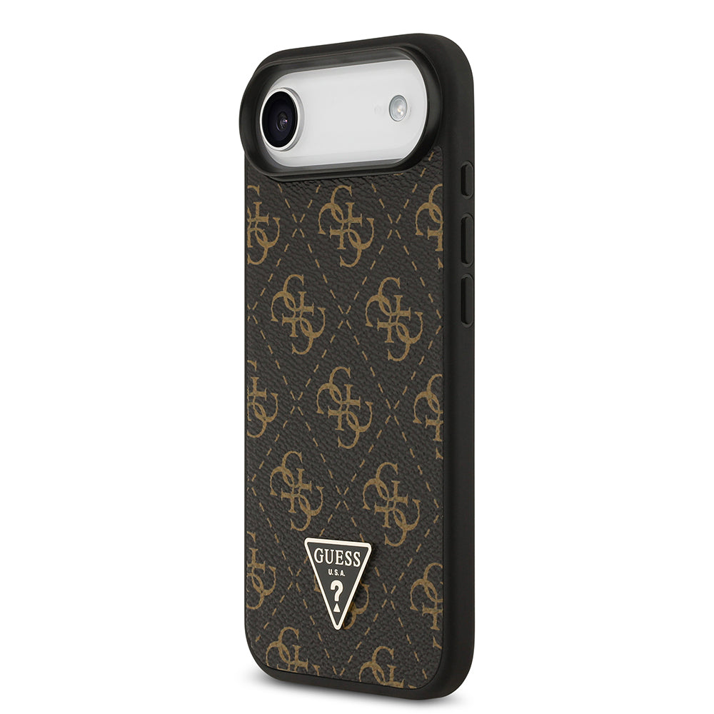 iPhone 17 Air Kılıf Guess Orjinal Lisanslı PU Deri 4G Desenli Üçgen Logolu Kapak