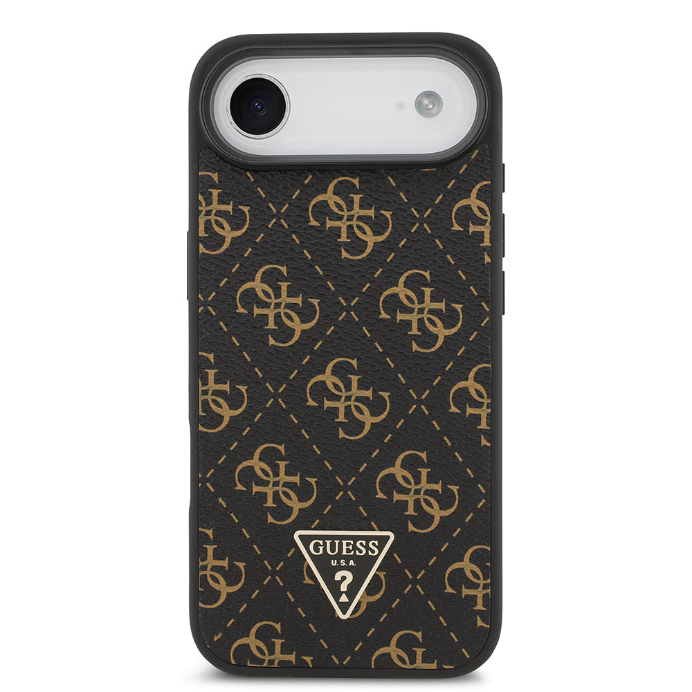 iPhone 17 Air Kılıf Guess Orjinal Lisanslı PU Deri 4G Desenli Üçgen Logolu Kapak