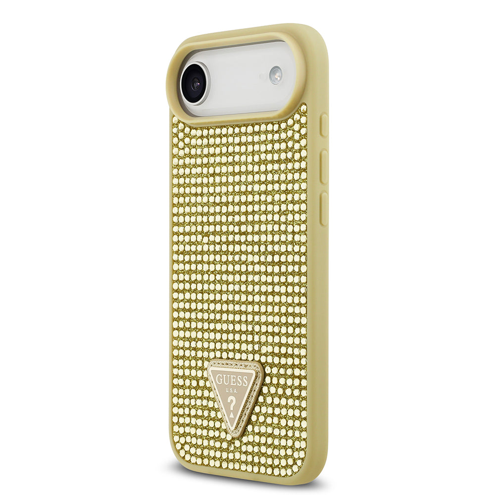 iPhone 17 Air Kılıf Guess Orjinal Lisanslı Taşlı Arka Yüzey Üçgen Logolu Kapak