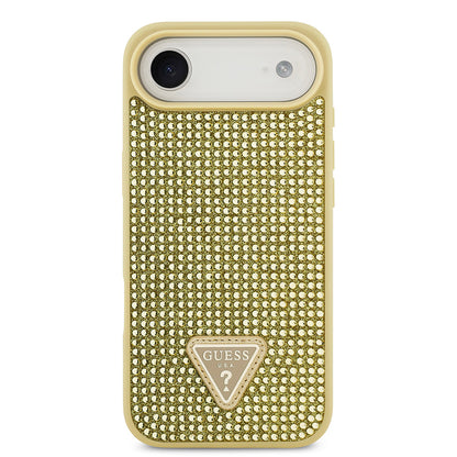iPhone 17 Air Kılıf Guess Orjinal Lisanslı Taşlı Arka Yüzey Üçgen Logolu Kapak