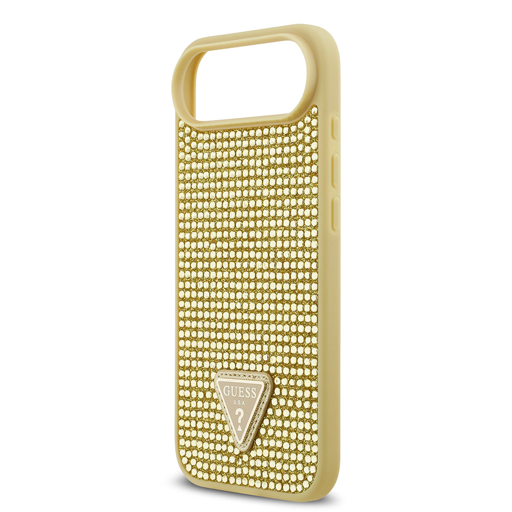 iPhone 17 Air Kılıf Guess Orjinal Lisanslı Taşlı Arka Yüzey Üçgen Logolu Kapak