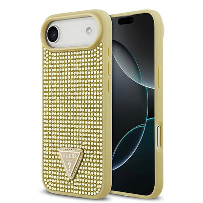 iPhone 17 Air Kılıf Guess Orjinal Lisanslı Taşlı Arka Yüzey Üçgen Logolu Kapak