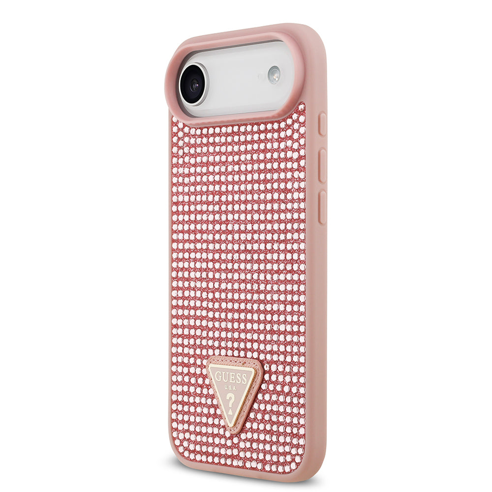 iPhone 17 Air Kılıf Guess Orjinal Lisanslı Taşlı Arka Yüzey Üçgen Logolu Kapak