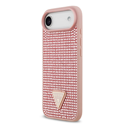 iPhone 17 Air Kılıf Guess Orjinal Lisanslı Taşlı Arka Yüzey Üçgen Logolu Kapak