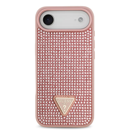 iPhone 17 Air Kılıf Guess Orjinal Lisanslı Taşlı Arka Yüzey Üçgen Logolu Kapak