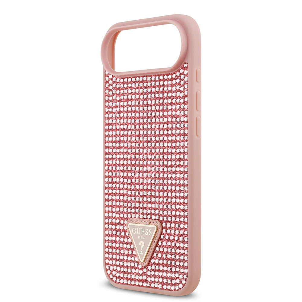 iPhone 17 Air Kılıf Guess Orjinal Lisanslı Taşlı Arka Yüzey Üçgen Logolu Kapak