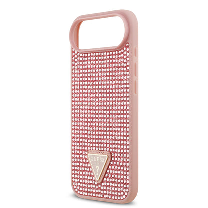 iPhone 17 Air Kılıf Guess Orjinal Lisanslı Taşlı Arka Yüzey Üçgen Logolu Kapak