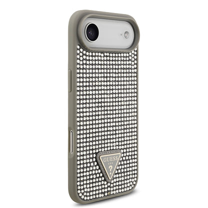 iPhone 17 Air Kılıf Guess Orjinal Lisanslı Taşlı Arka Yüzey Üçgen Logolu Kapak